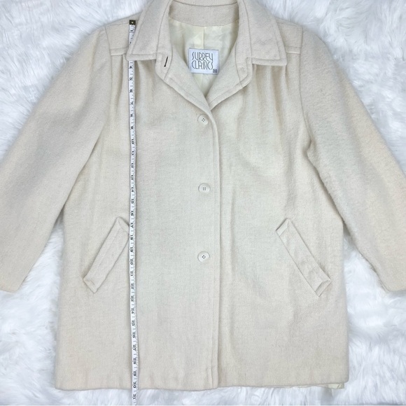 VINTAGE Wool Shacket Surrey Classics, Cream - Picture 8 of 11